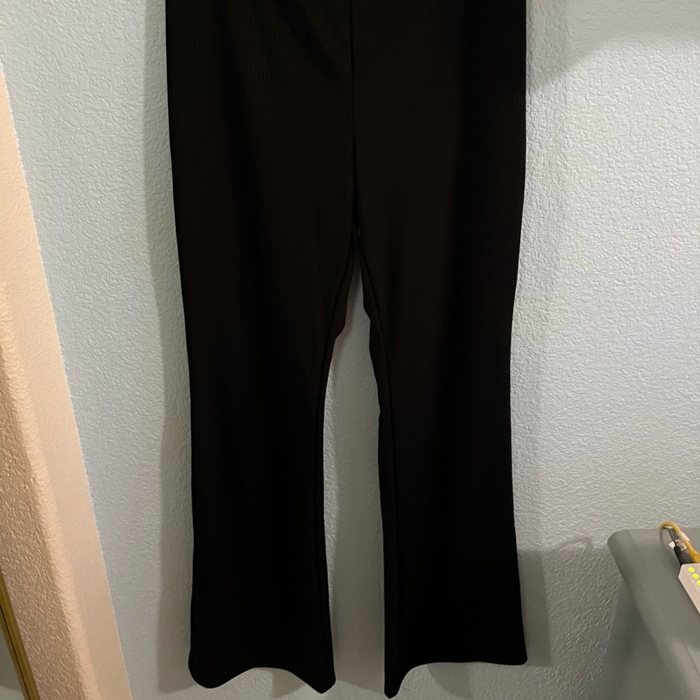 Black flared pants
